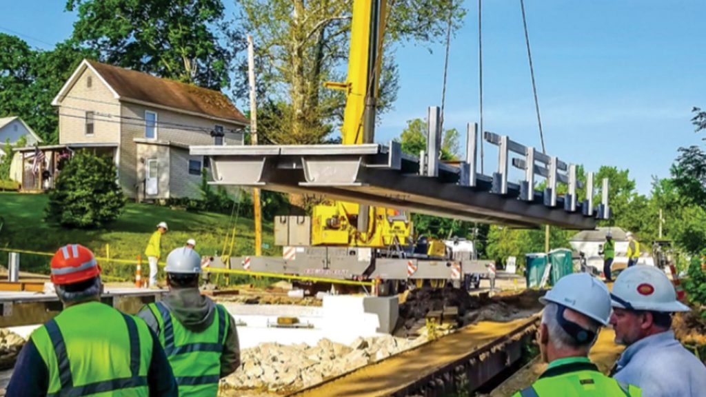Roseville Ohio Bridge repair using SPS Bridge panels