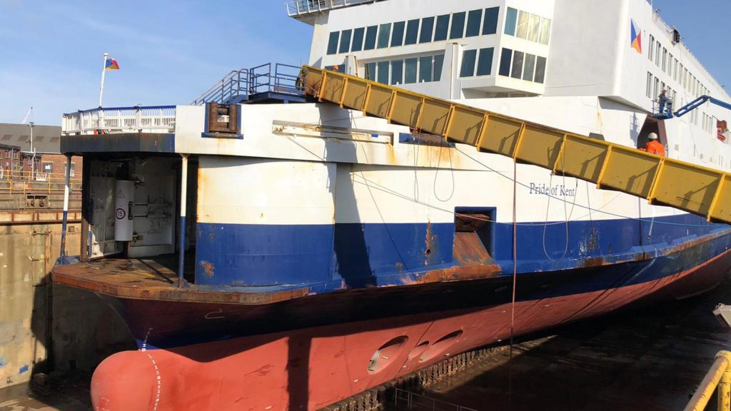 Vessel Strengthening with SPS aboard Pride of Kent RoRo