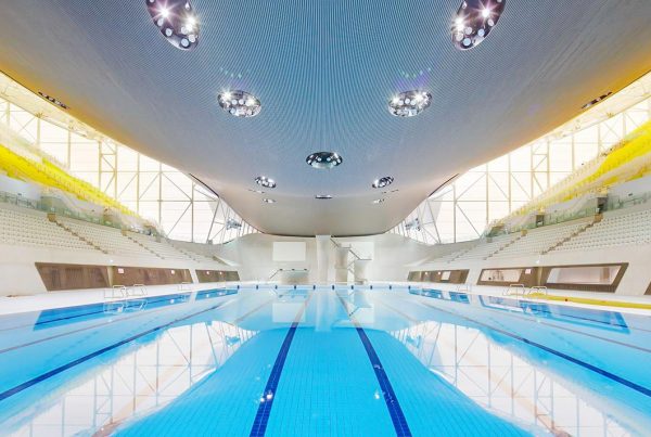 SPS Demoutable Bleachers installed at high level in London Aquatics Centre
