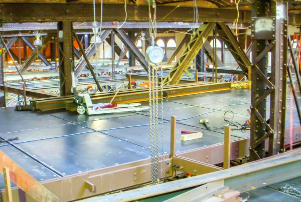 Carnegie Hall renovation mezzanines being constructed with prefabricated SPS building panels