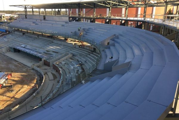 SPS outdoor stadium seating at MSU's Dudy Noble Field Baseball Stadium