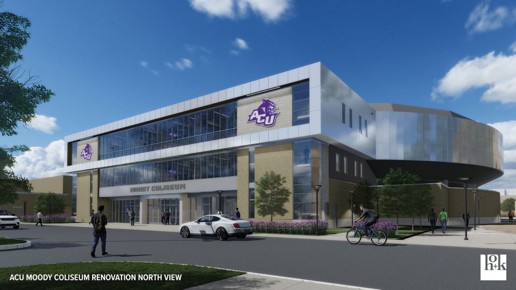 ACU Moody Coliseum -- HOK exterior rendering ACU Moody Coliseum -- HOK exterior rendering