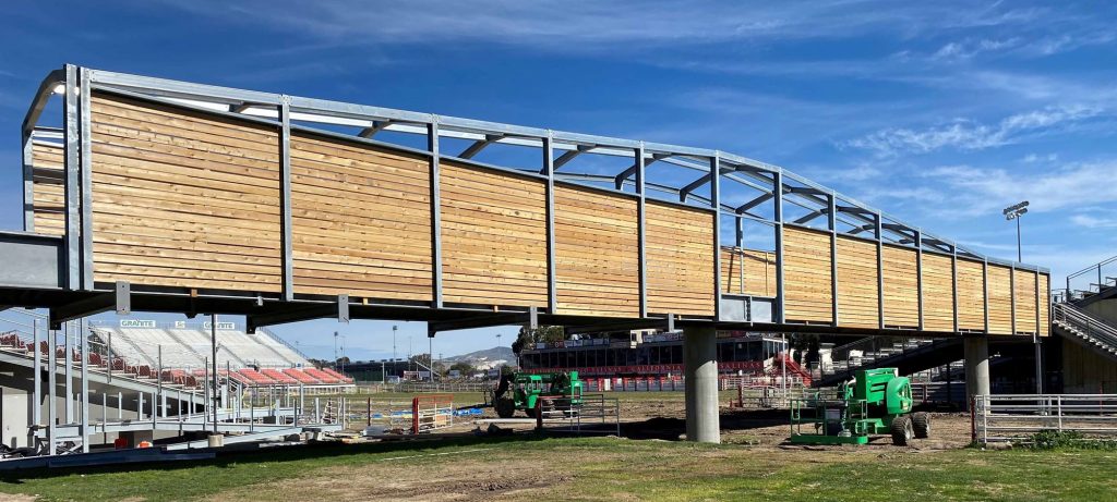 California Rodeo Salinas Taylor Farms Pedestrian Footbridge Under Construction