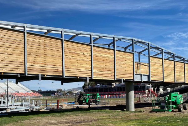 California Rodeo Salinas Taylor Farms Pedestrian Footbridge Under Construction