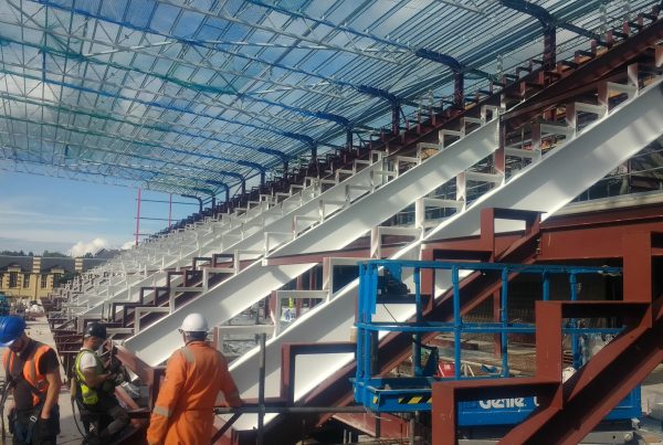Tynecastle Park - new bleacher [terraces] awaiting SPS installation