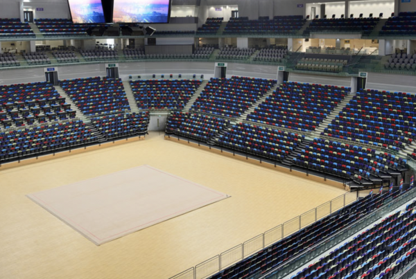 SPS bleachers at Milli Gymnastika Arenas