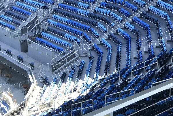 Steeply raked SPS Stadia+Arenas System at PayPal Park