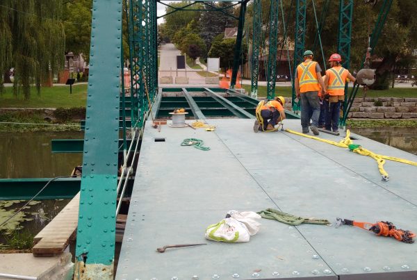 First panels installed as part of Water Street Bridge restoration