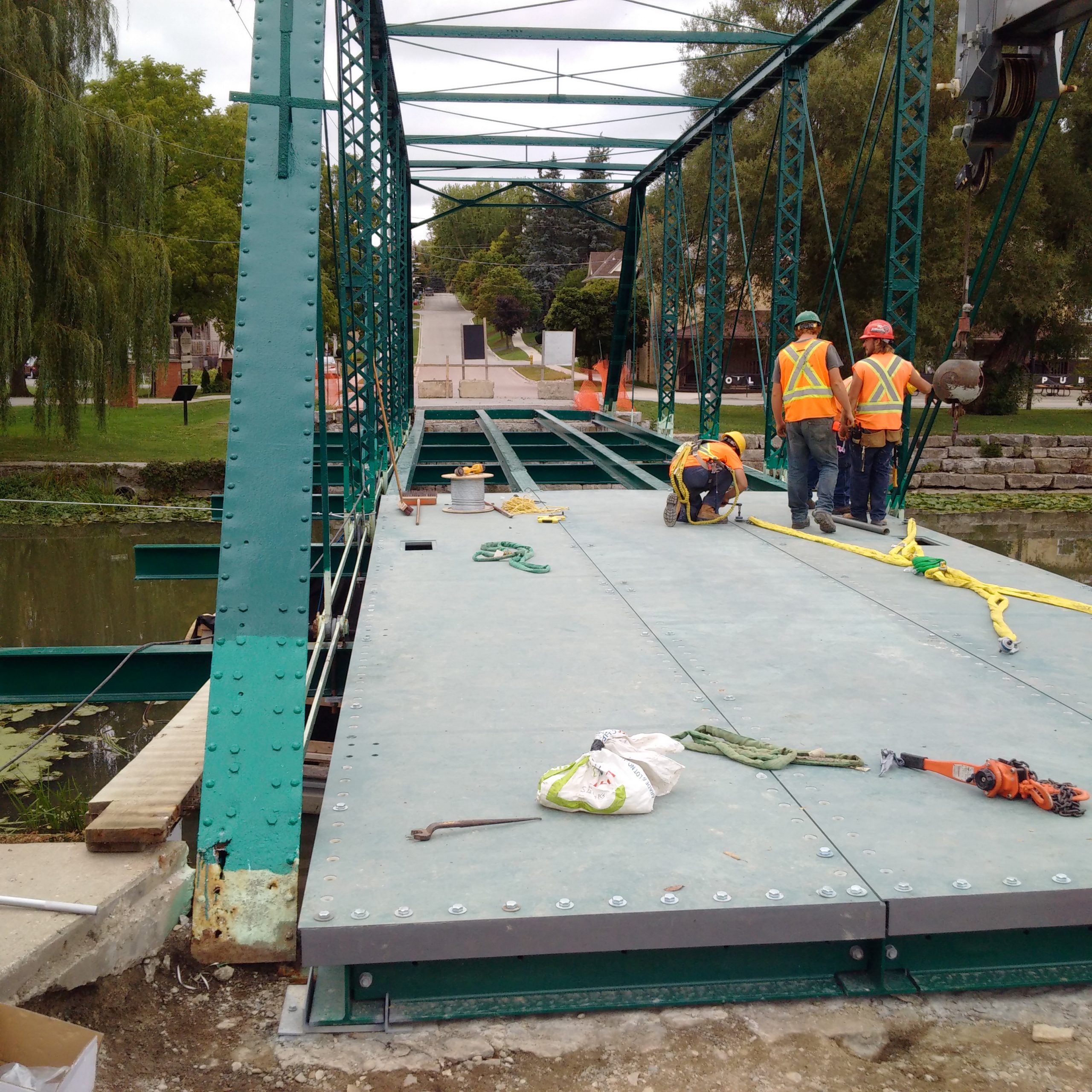 First panels installed as part of Water Street Bridge restoration
