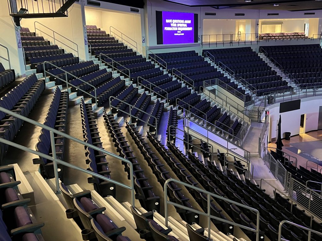 ACU 3 Upper Bowl SPS Stadia+Arenas stadia decking, aisles steps and vom walls at ACU Moody Coliseum