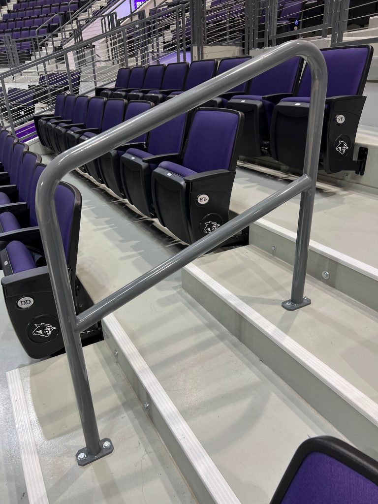 ACU 7b Aisle Step & Handrail Moody Coliseum Indoor Arena Renovation - Aisle Steps using SPS