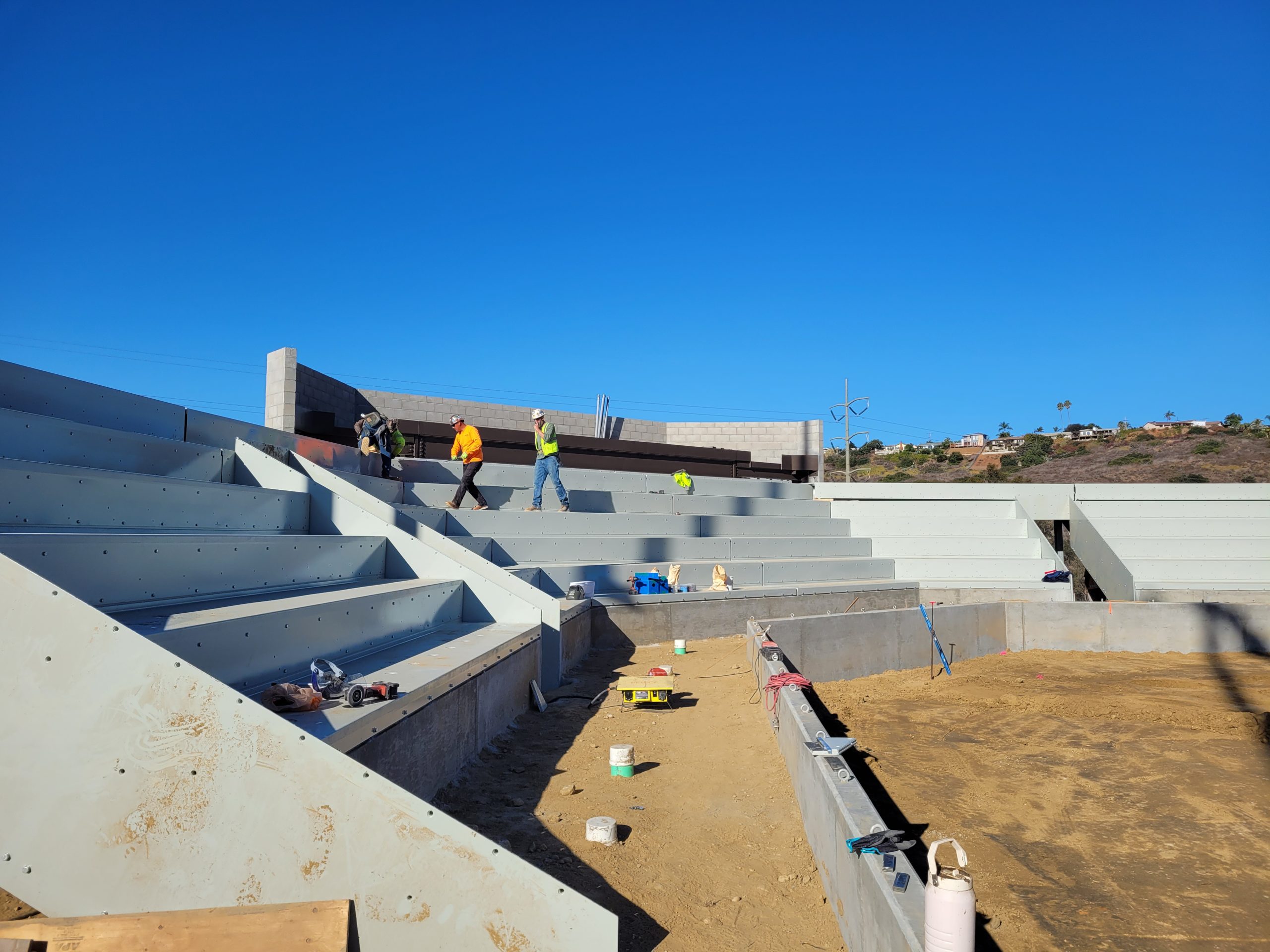 SPS Stadia+Arenas stadia decking installation at softball complex